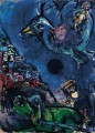 Village au Cheval Vert oder Vision a la Lune Noire zeitgenössischen Marc Chagall
